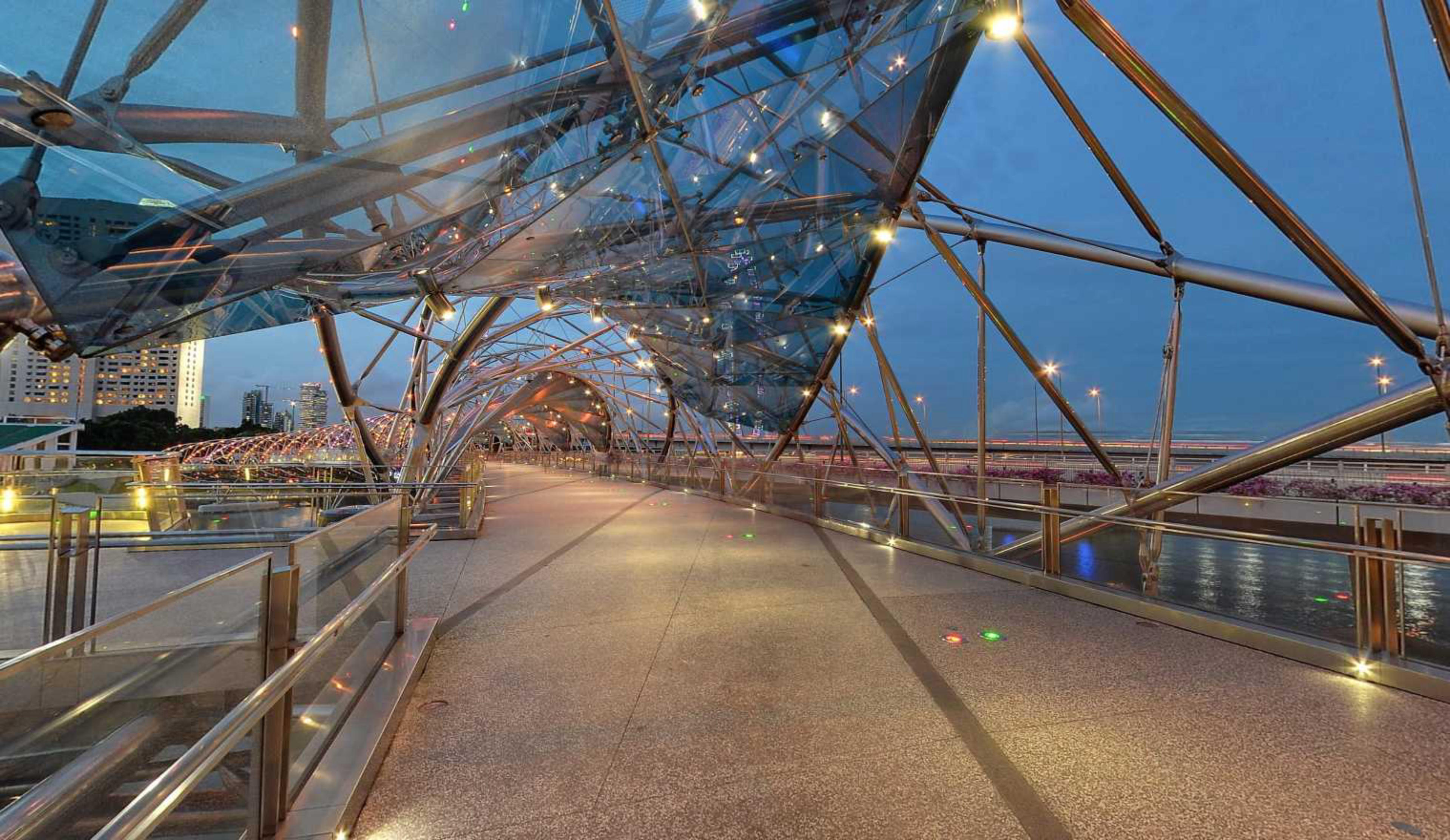 Helix Bridge, Downtown Core, Singapore virtual tour preview